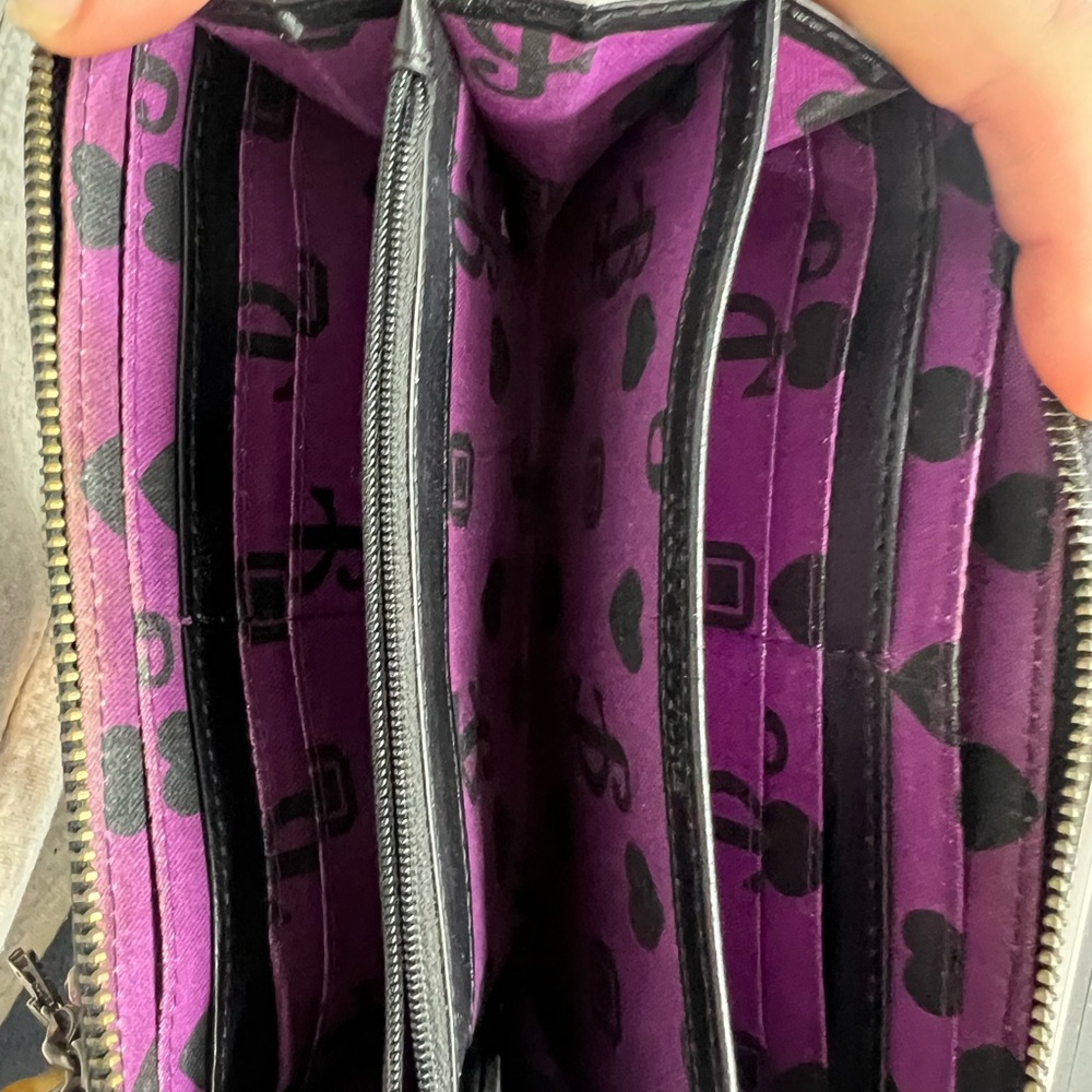 Juicy Couture Women's Small Zip Around Wallet in purple velour Y2K - Picture 5 of 5